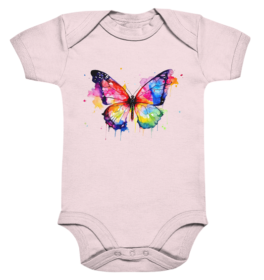 Motiv farbenfroher Schmetterling - Organic Baby Bodysuite