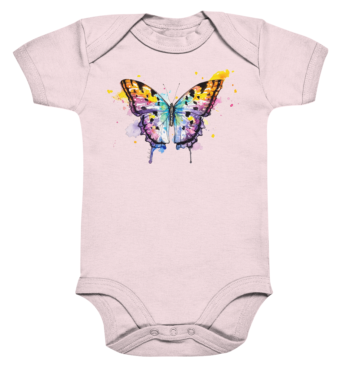 Bunter Schmetterling - Organic Baby Bodysuite