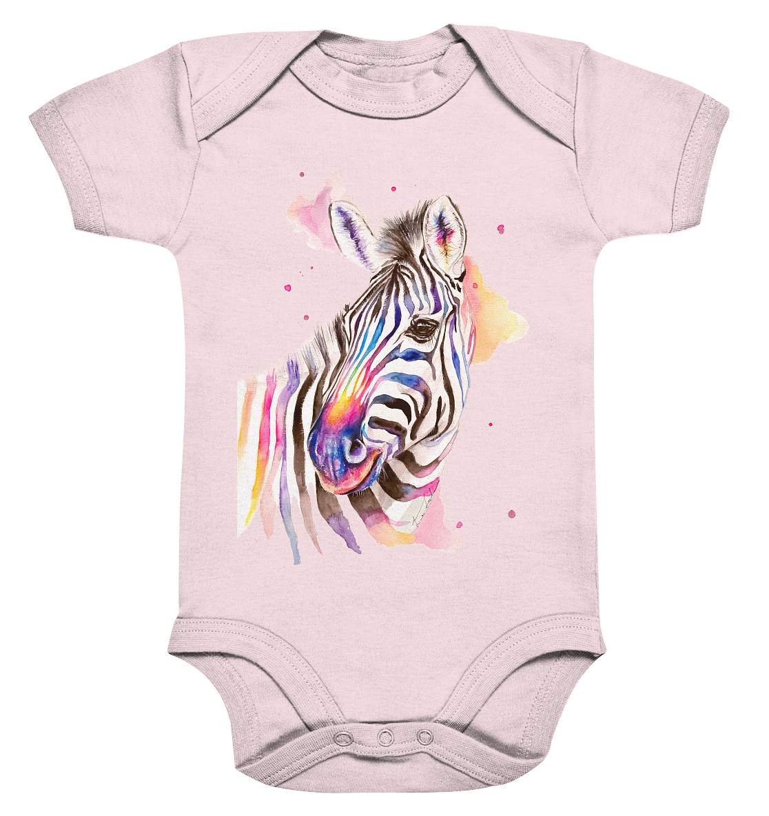 Buntes Zebra - Organic Baby Bodysuite