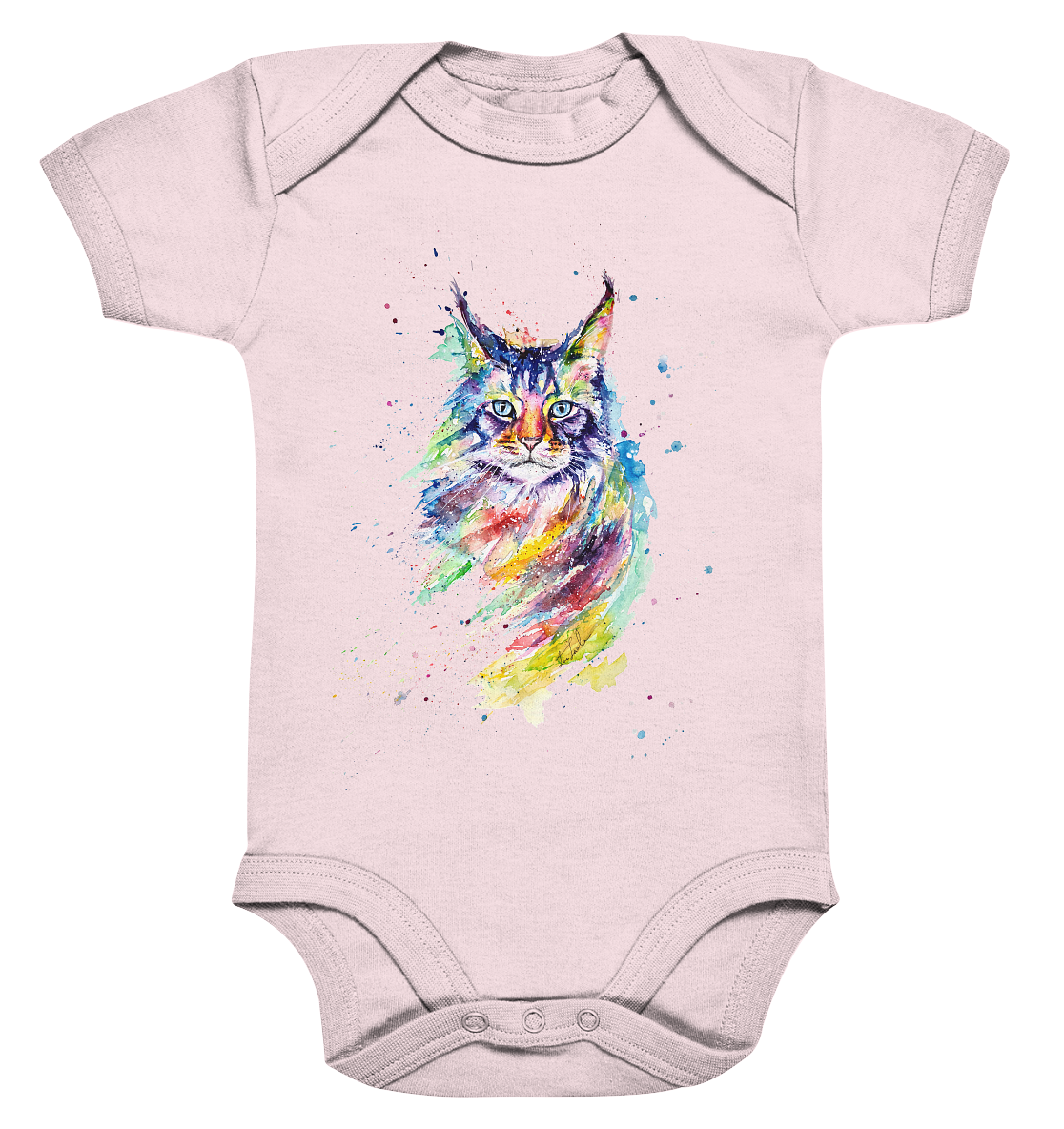 Bunte Katze - Organic Baby Bodysuite