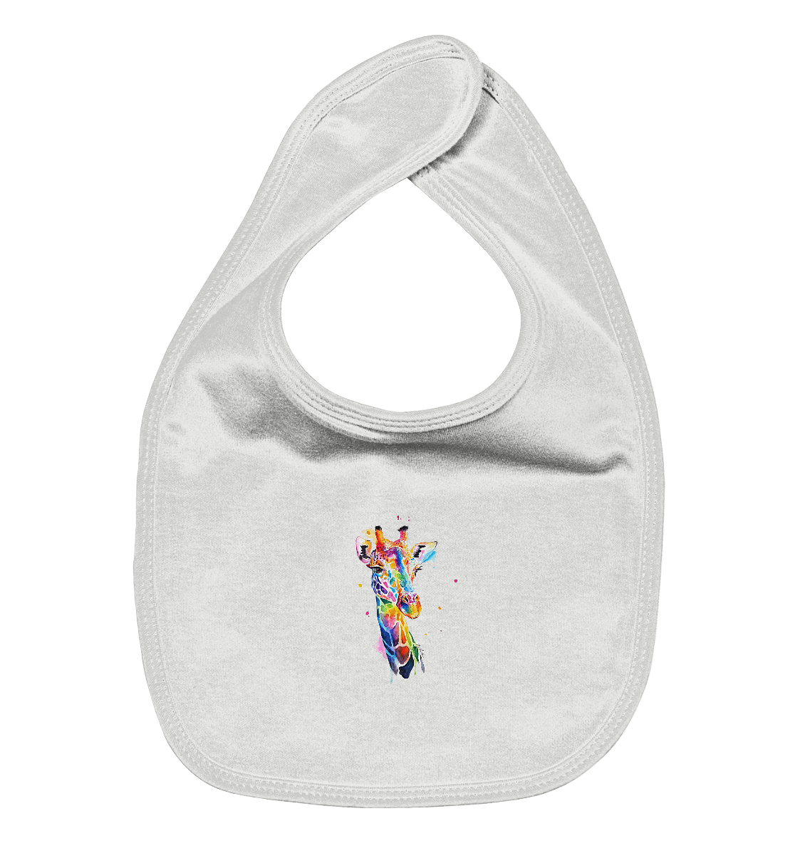 Motiv farbenfrohe Giraffe - Organic Baby-Lätzchen