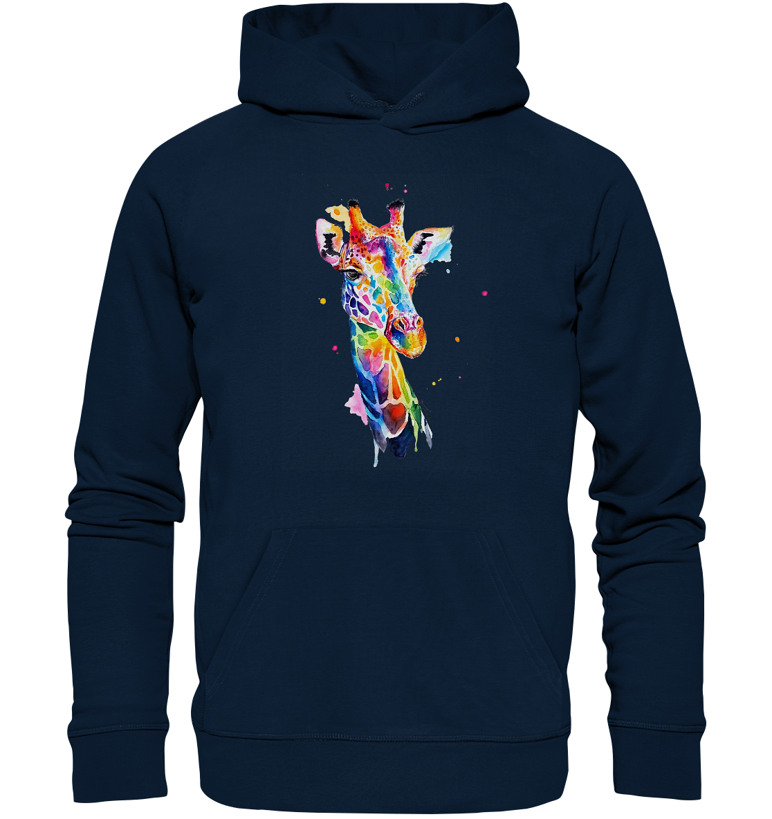 Motiv farbenfrohe Giraffe - Organic Basic Hoodie