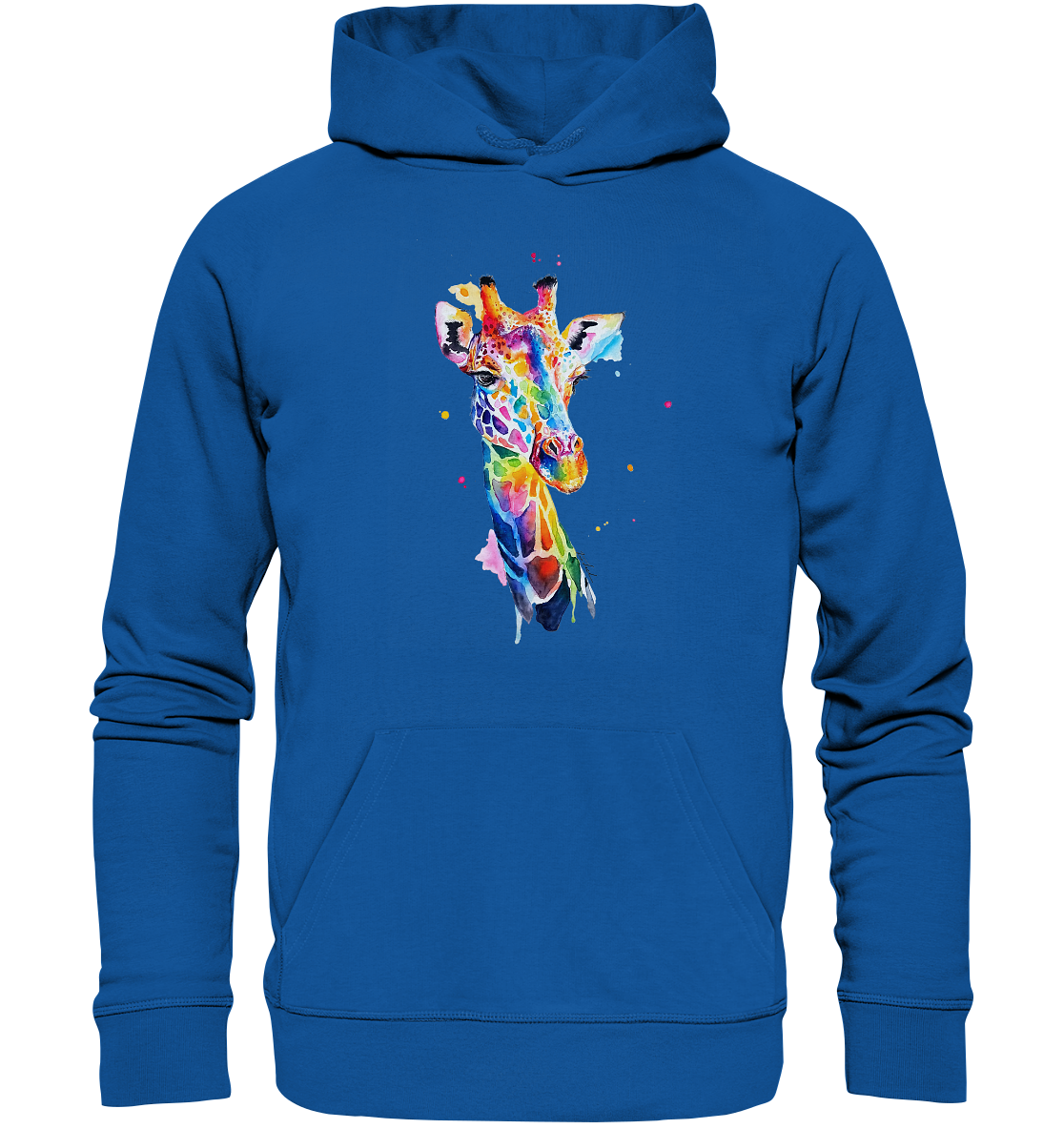 Motiv farbenfrohe Giraffe - Organic Basic Hoodie