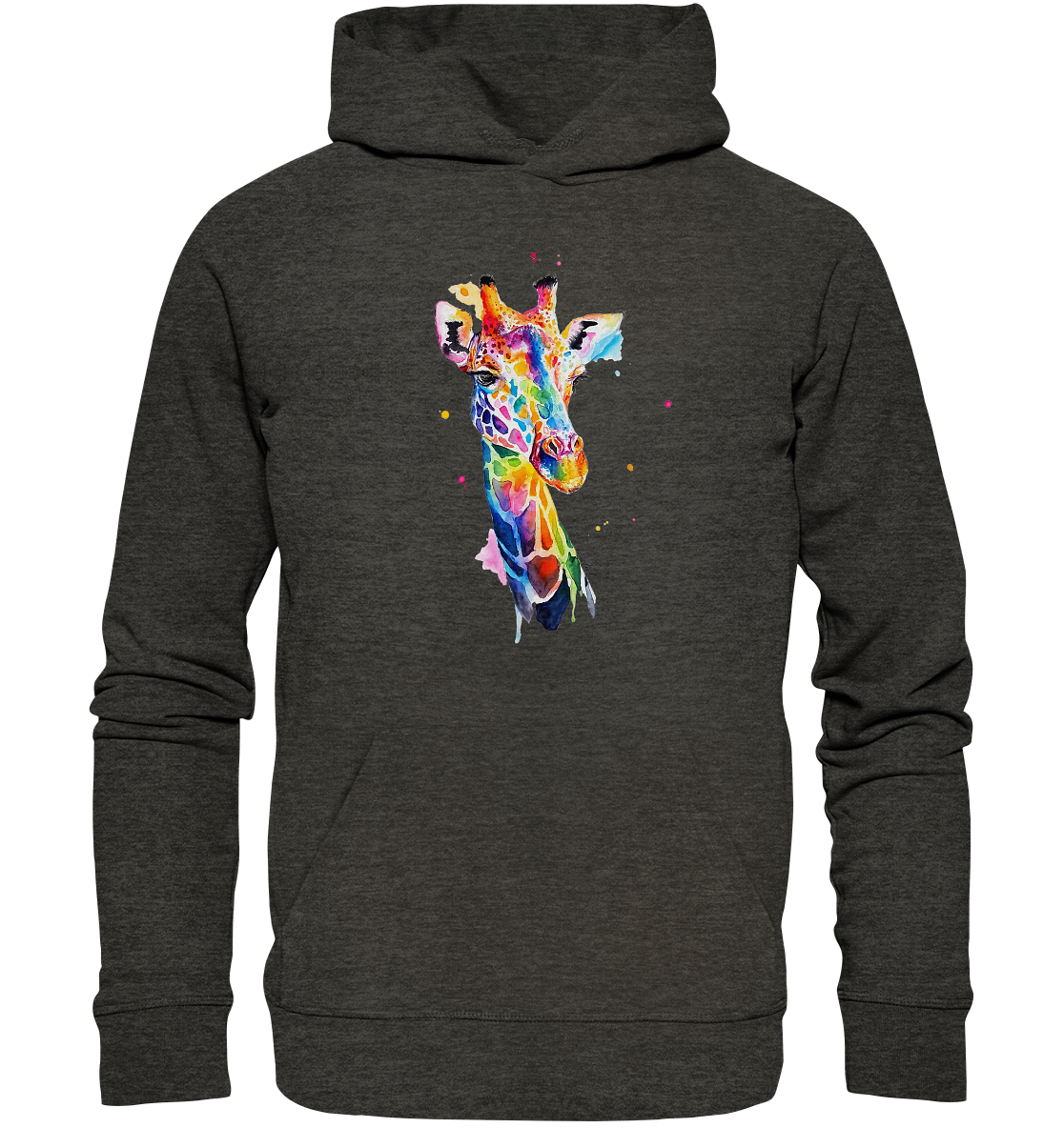 Motiv farbenfrohe Giraffe - Organic Basic Hoodie