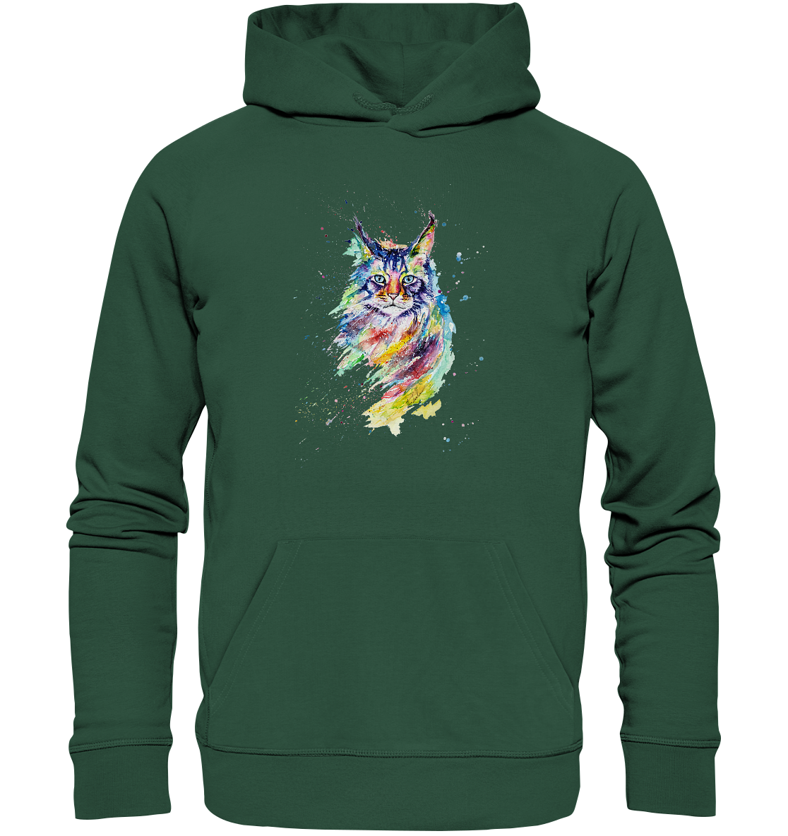 Bunte Katze - Organic Basic Hoodie