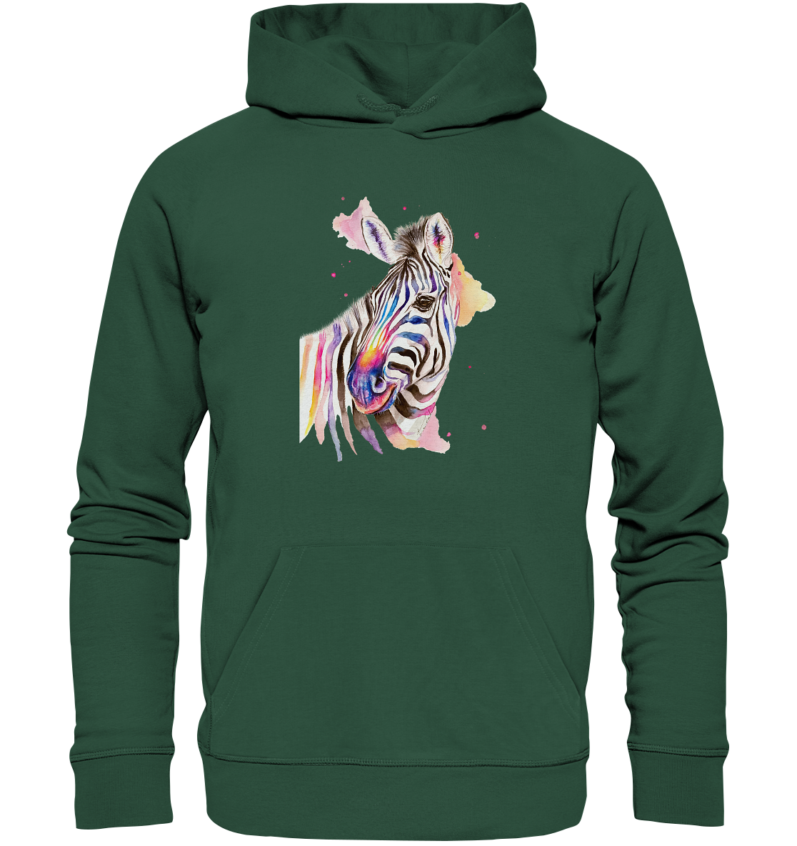 Buntes Zebra - Organic Basic Hoodie