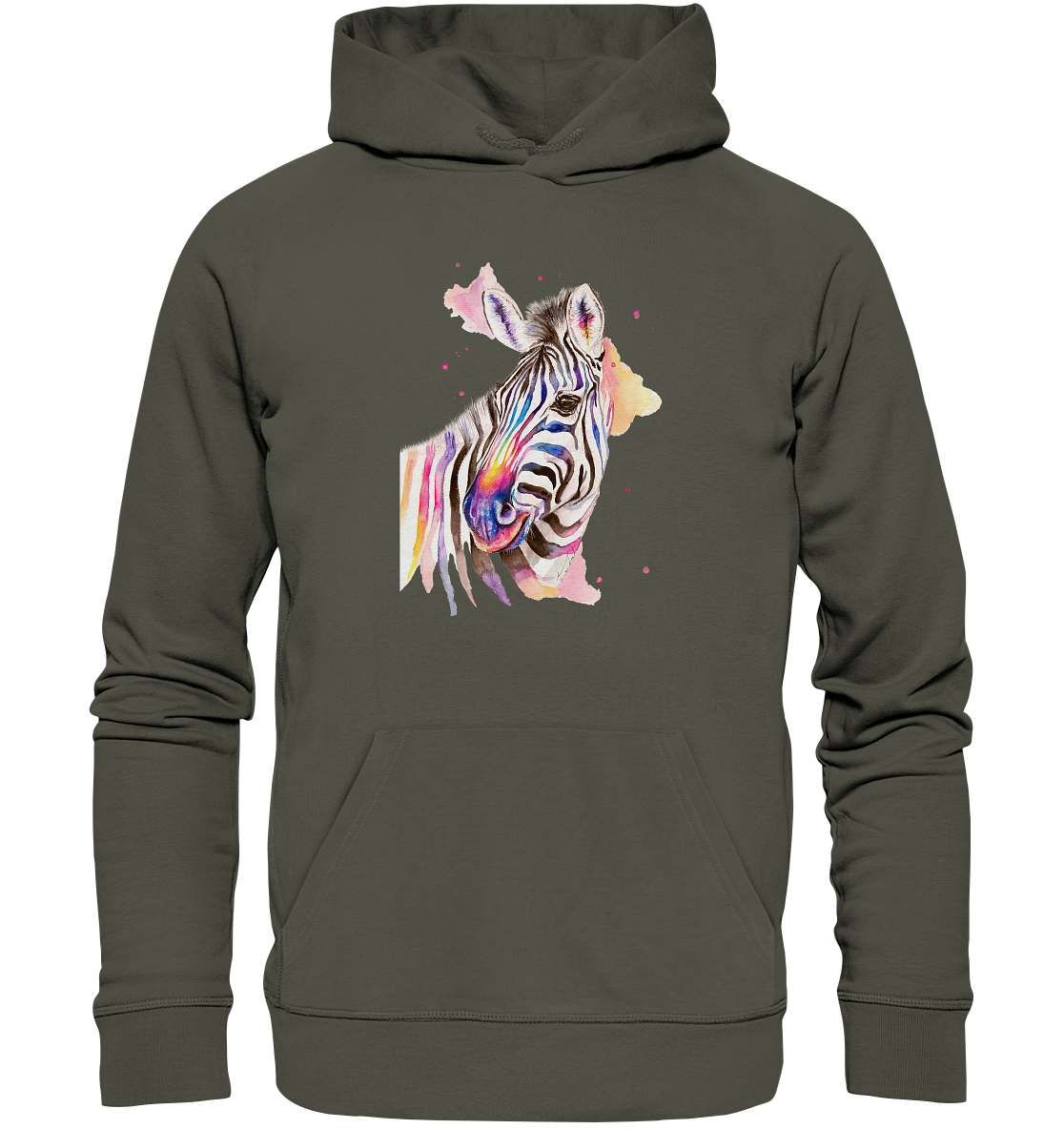 Buntes Zebra - Organic Basic Hoodie