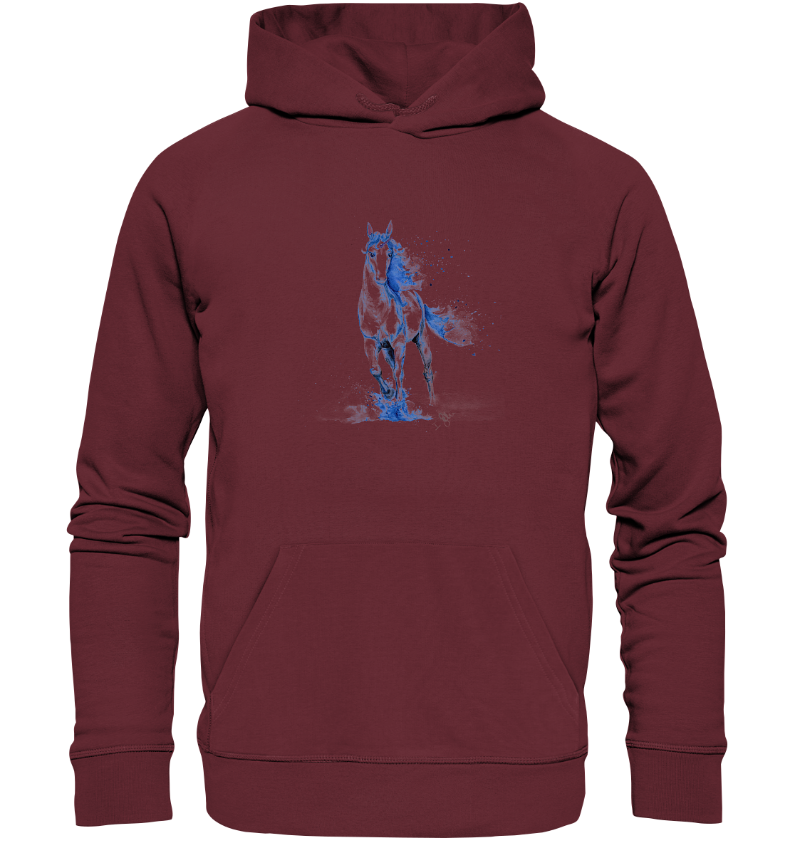 Blaues Einhorn - Organic Basic Hoodie