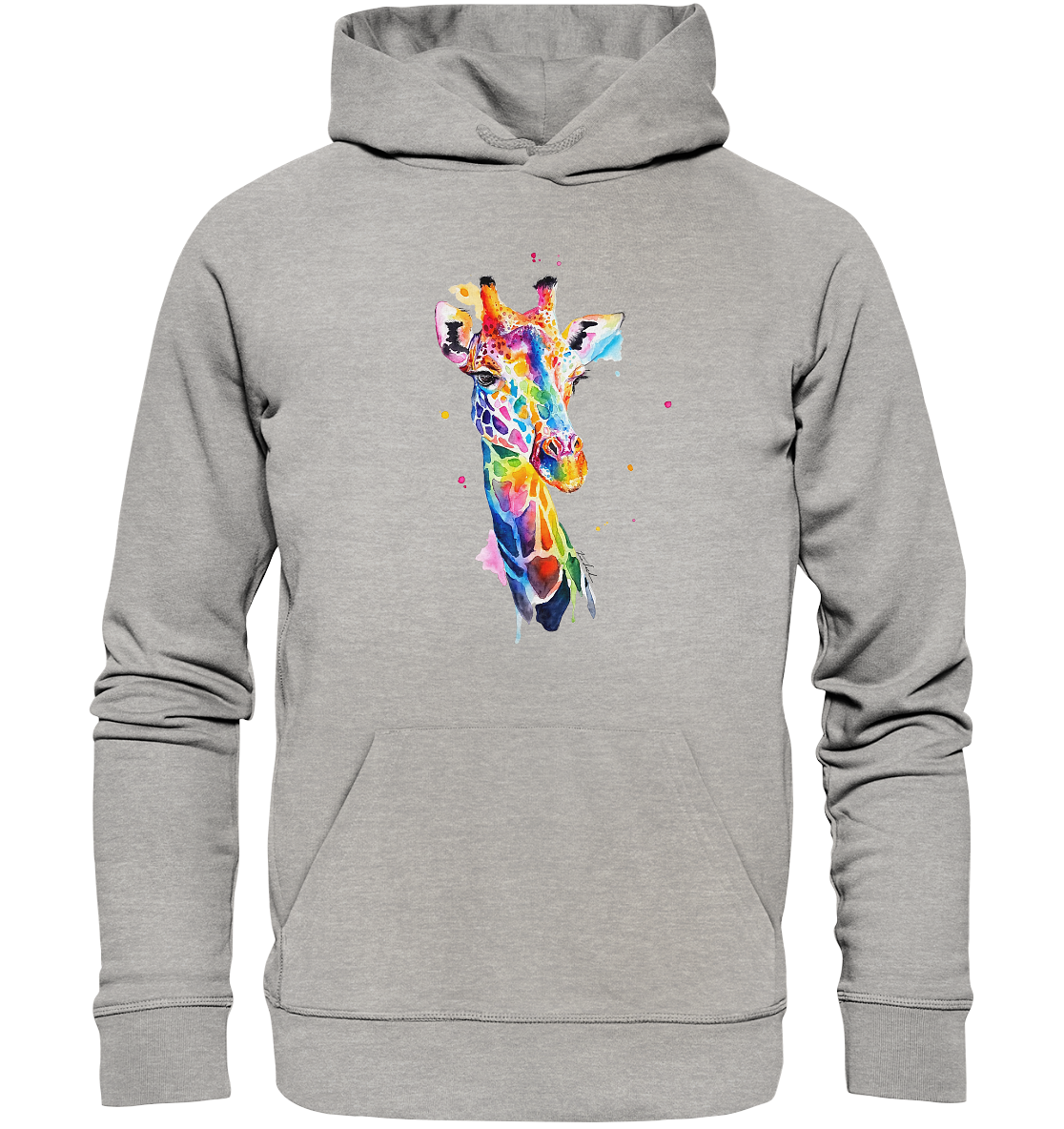 Motiv farbenfrohe Giraffe - Organic Basic Hoodie