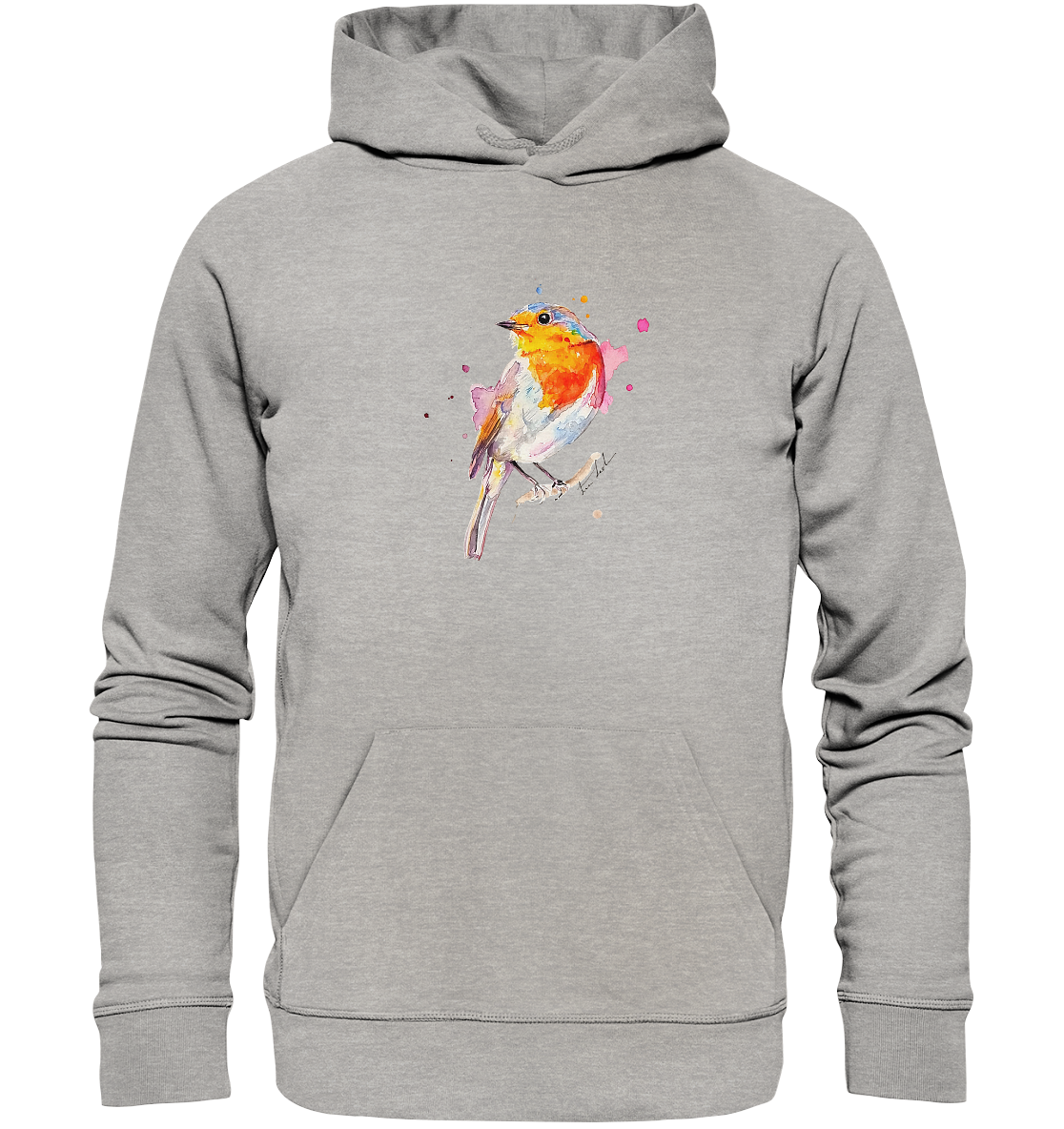 Buntes Rotkehlchen - Organic Basic Hoodie