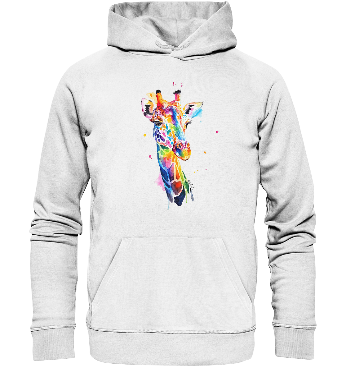 Motiv farbenfrohe Giraffe - Organic Basic Hoodie