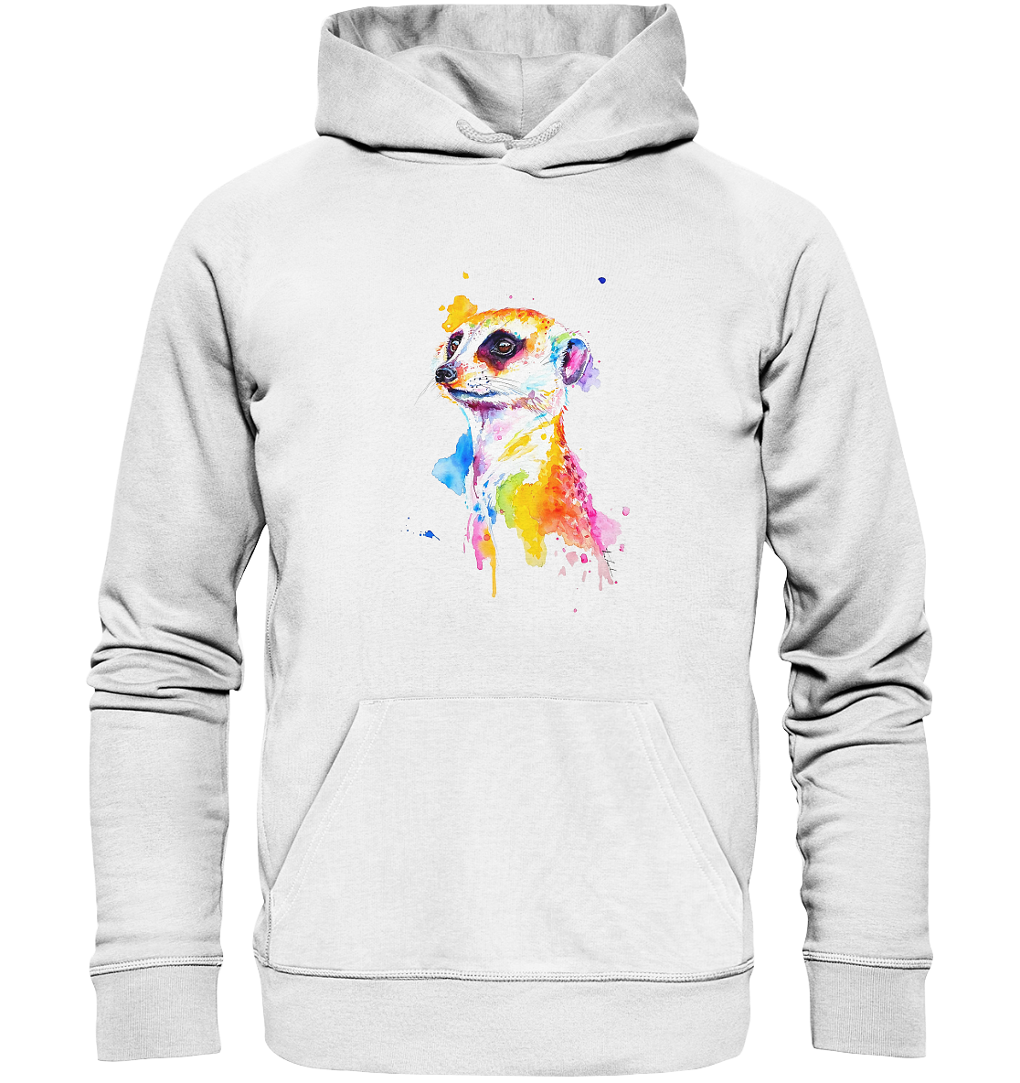 Motiv farbenfrohes Erdmännchen - Organic Basic Hoodie