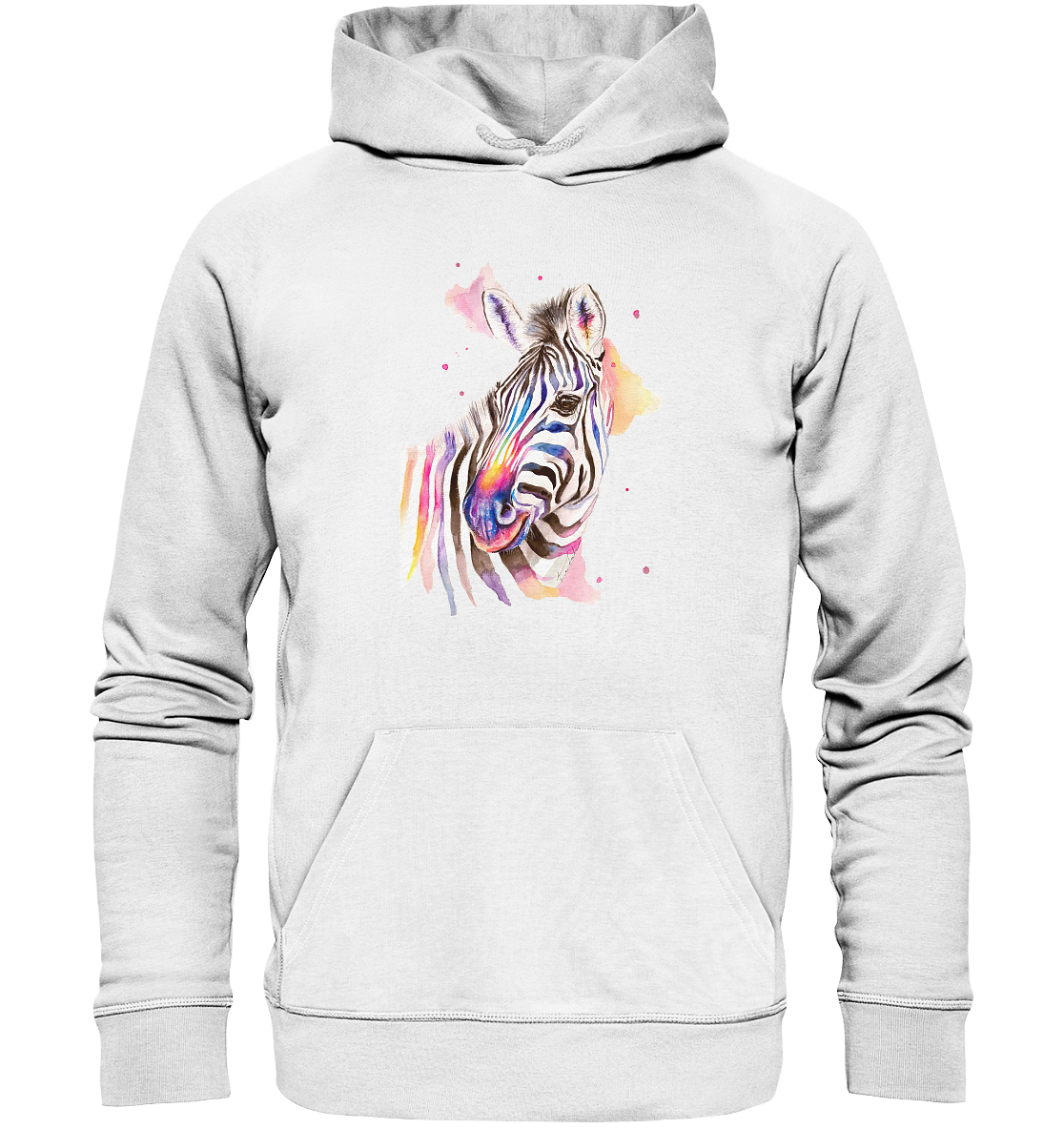 Buntes Zebra - Organic Basic Hoodie