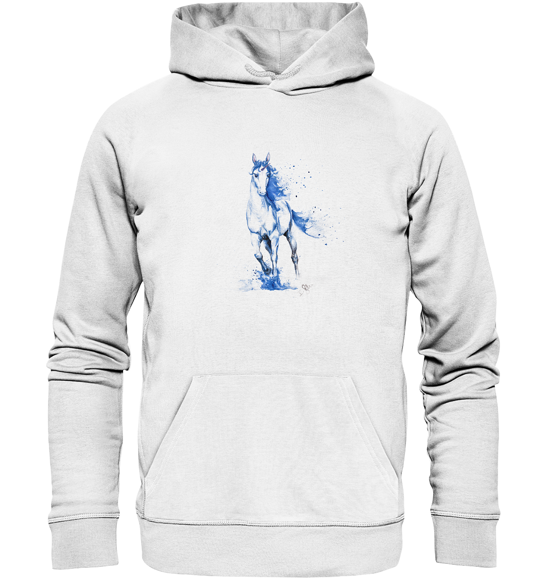 Blaues Einhorn - Organic Basic Hoodie