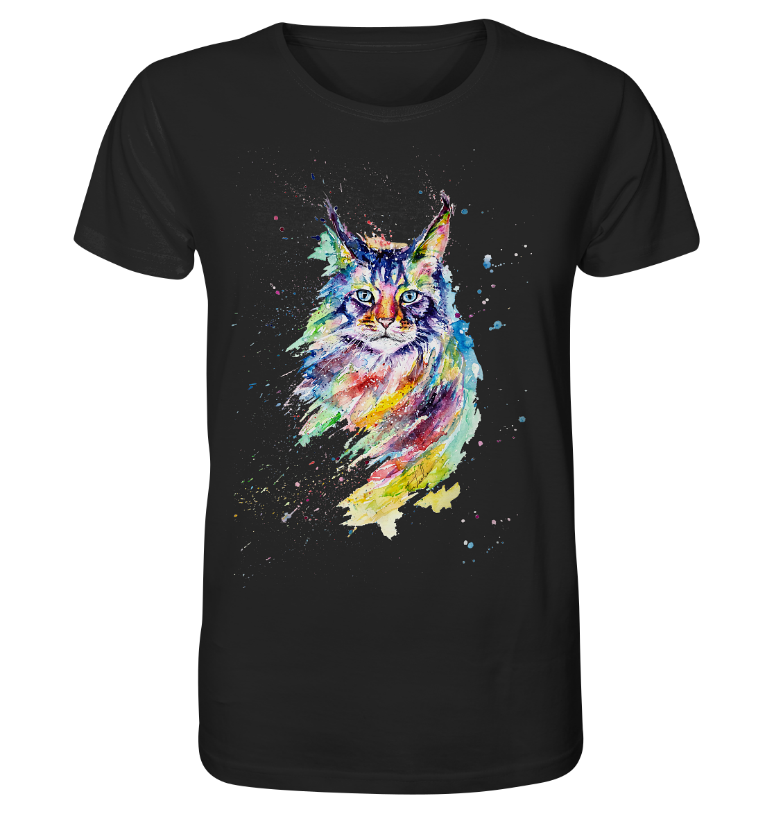 Bunte Katze - Organic Basic Shirt