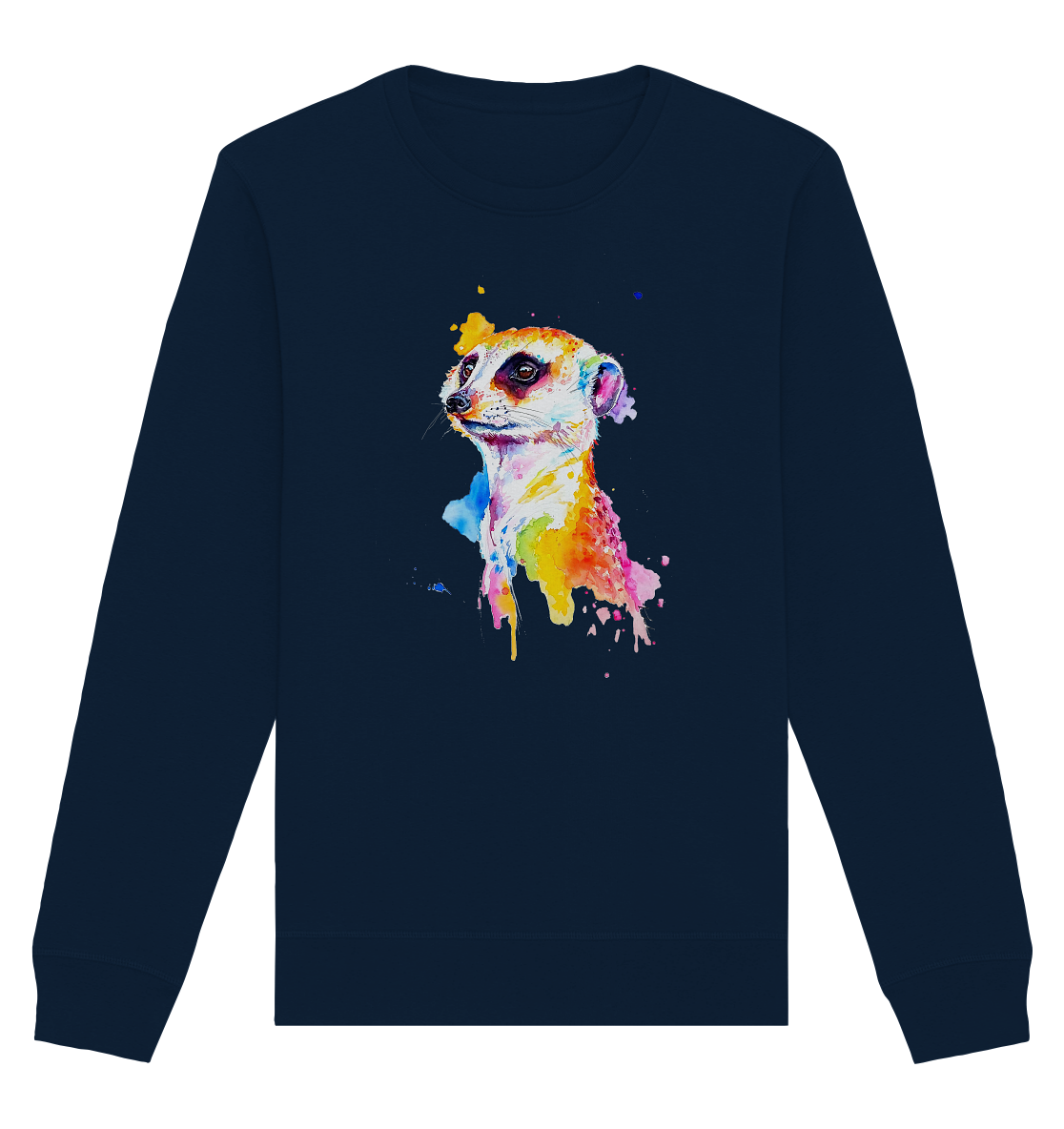 Motiv farbenfrohes Erdmännchen - Organic Basic Unisex Sweatshirt