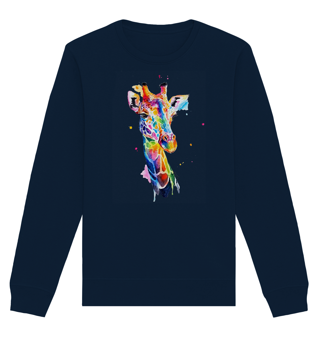 Motiv farbenfrohe Giraffe - Organic Basic Unisex Sweatshirt