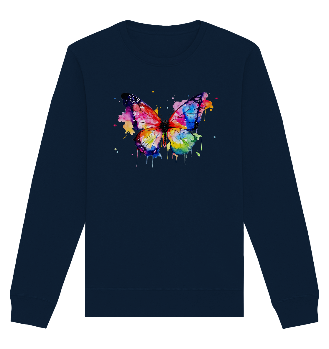 Motiv farbenfroher Schmetterling - Organic Basic Unisex Sweatshirt