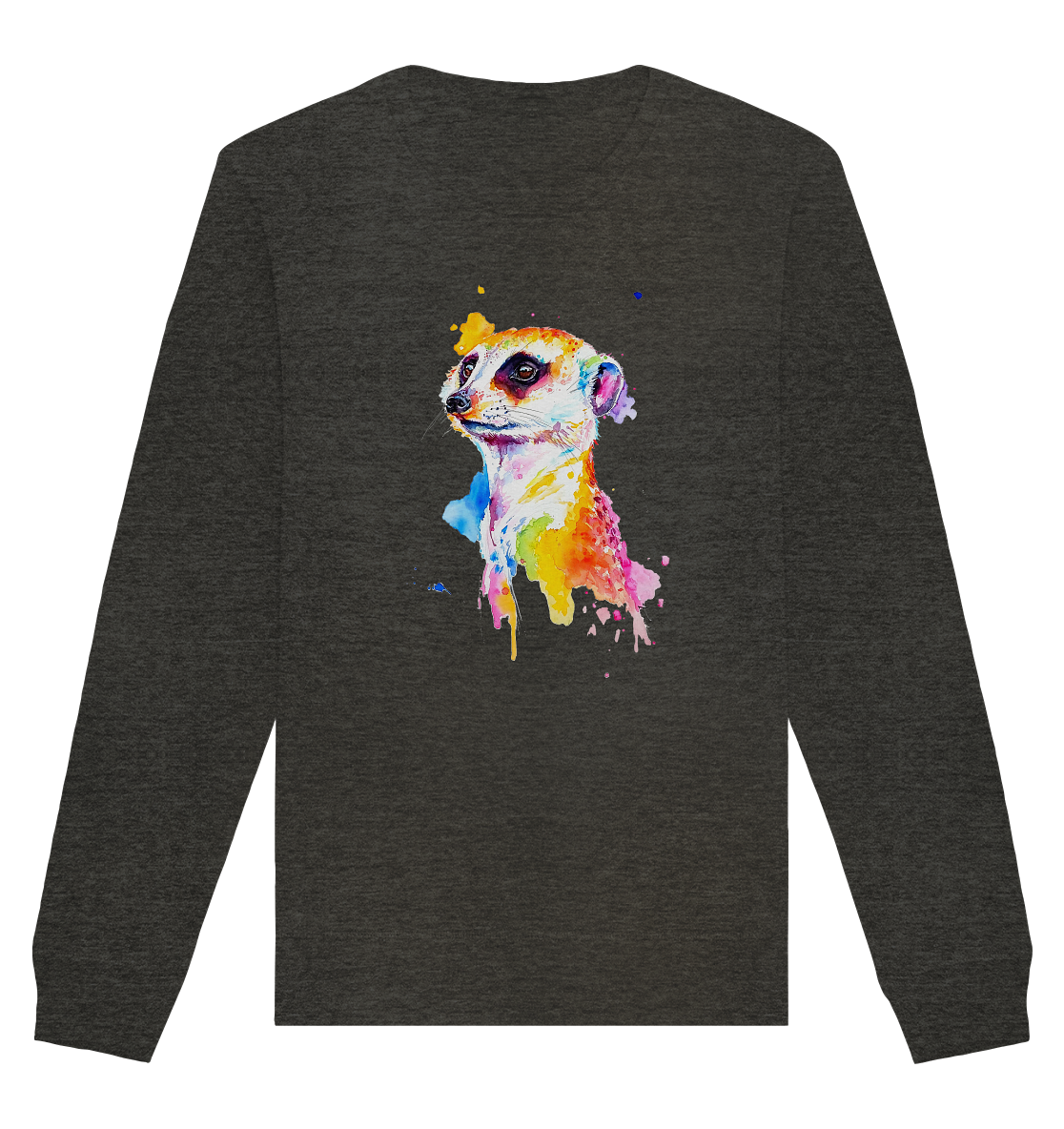 Motiv farbenfrohes Erdmännchen - Organic Basic Unisex Sweatshirt