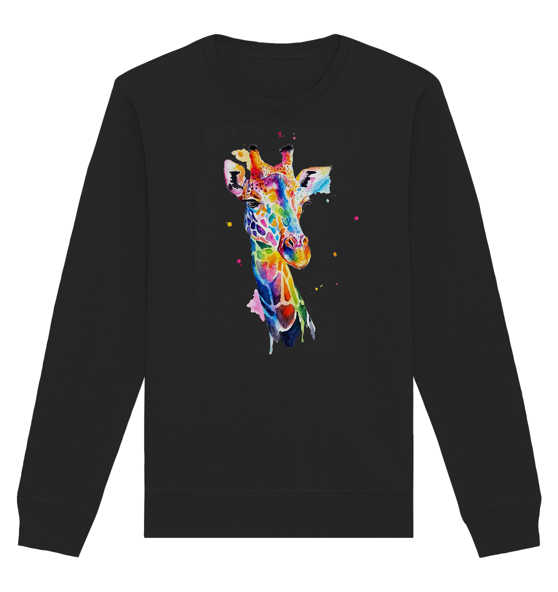 Motiv farbenfrohe Giraffe - Organic Basic Unisex Sweatshirt