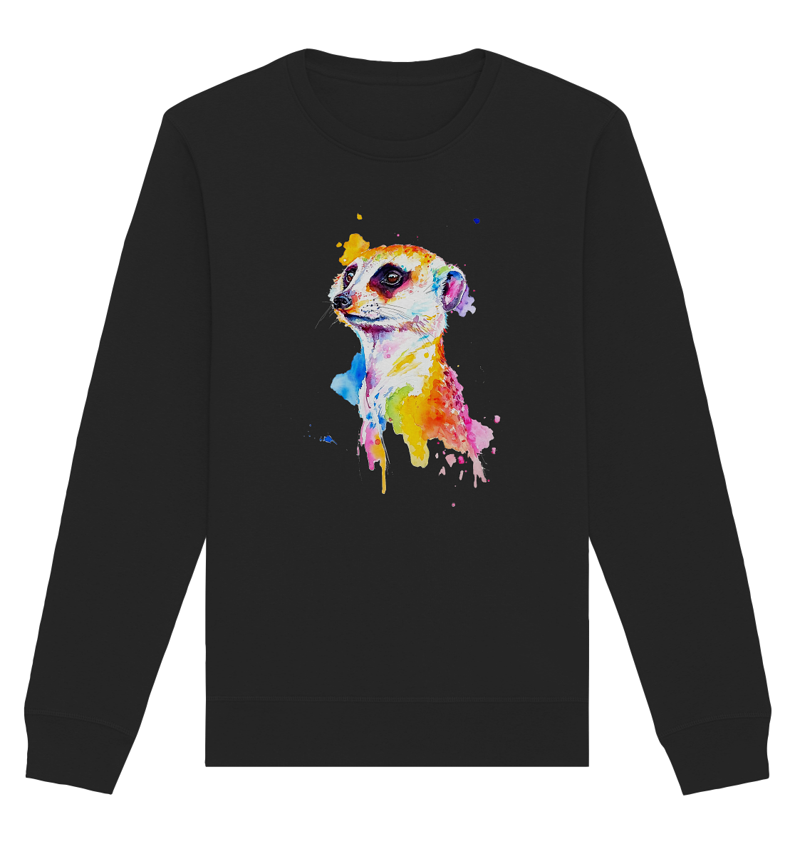 Motiv farbenfrohes Erdmännchen - Organic Basic Unisex Sweatshirt