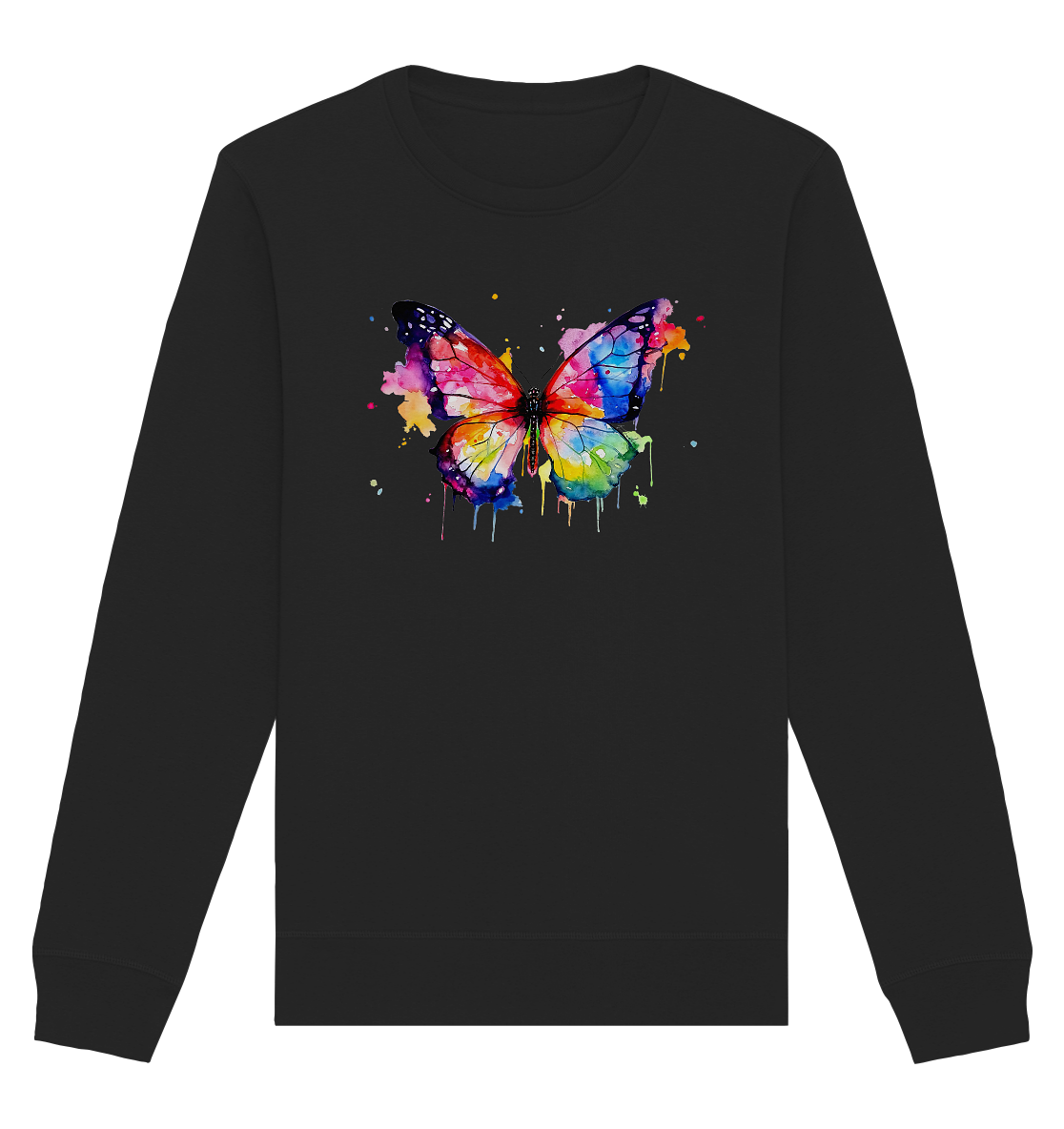 Motiv farbenfroher Schmetterling - Organic Basic Unisex Sweatshirt