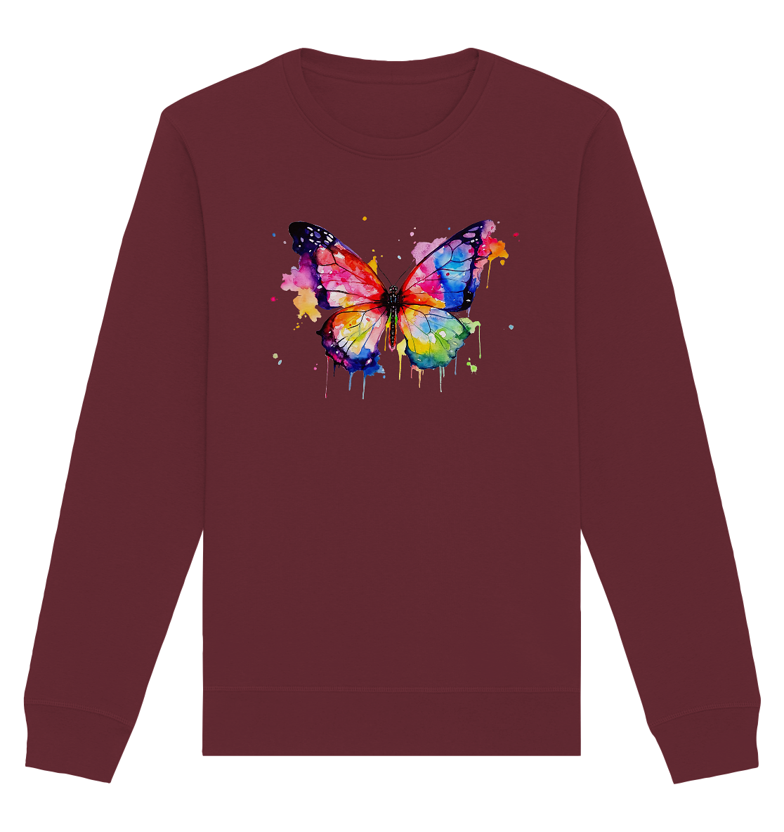 Motiv farbenfroher Schmetterling - Organic Basic Unisex Sweatshirt