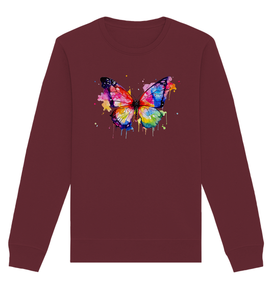 Motiv farbenfroher Schmetterling - Organic Basic Unisex Sweatshirt