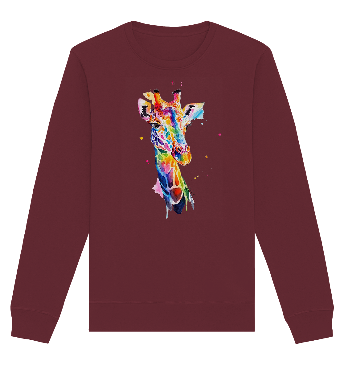 Motiv farbenfrohe Giraffe - Organic Basic Unisex Sweatshirt