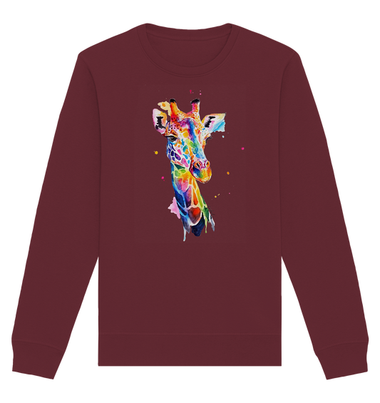 Motiv farbenfrohe Giraffe - Organic Basic Unisex Sweatshirt
