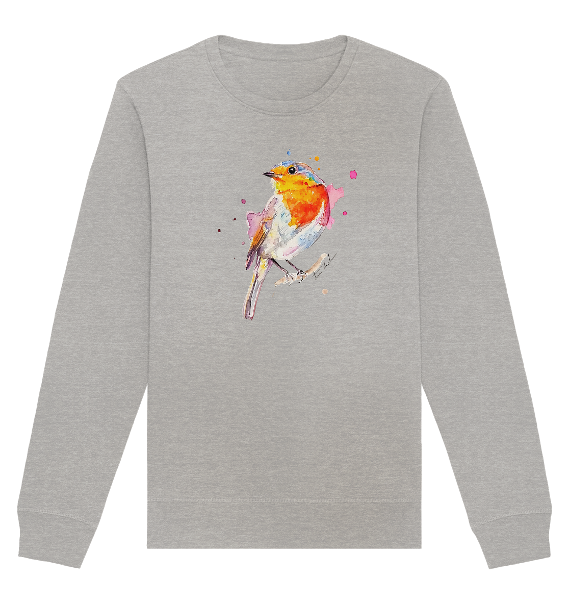 Buntes Rotkehlchen - Organic Basic Unisex Sweatshirt