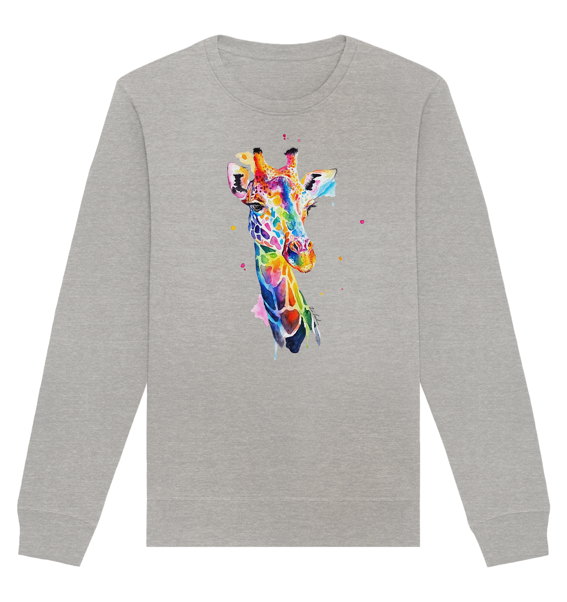 Motiv farbenfrohe Giraffe - Organic Basic Unisex Sweatshirt