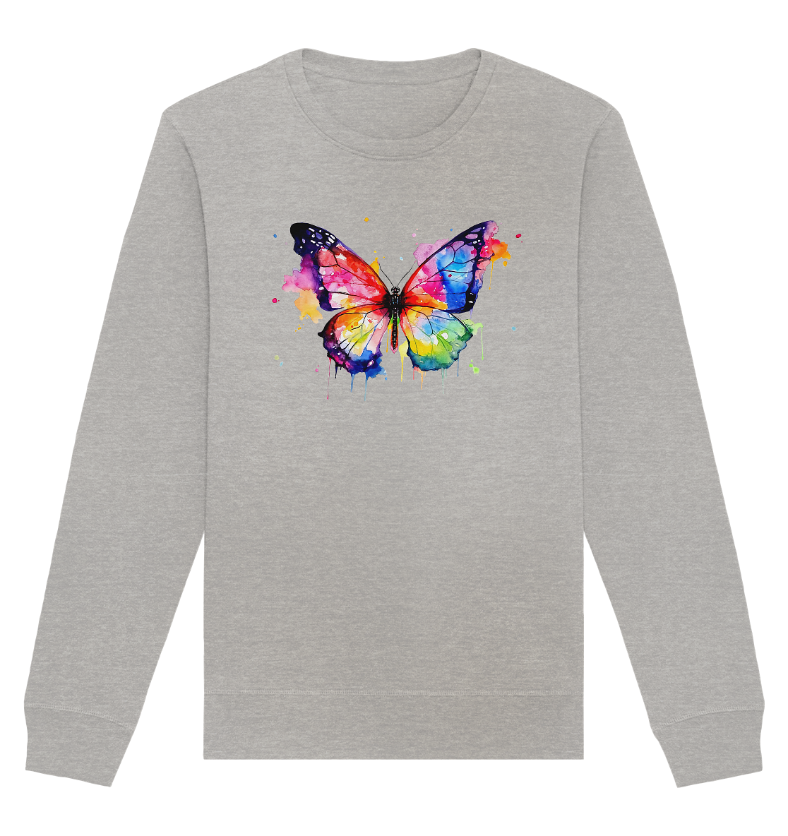 Motiv farbenfroher Schmetterling - Organic Basic Unisex Sweatshirt