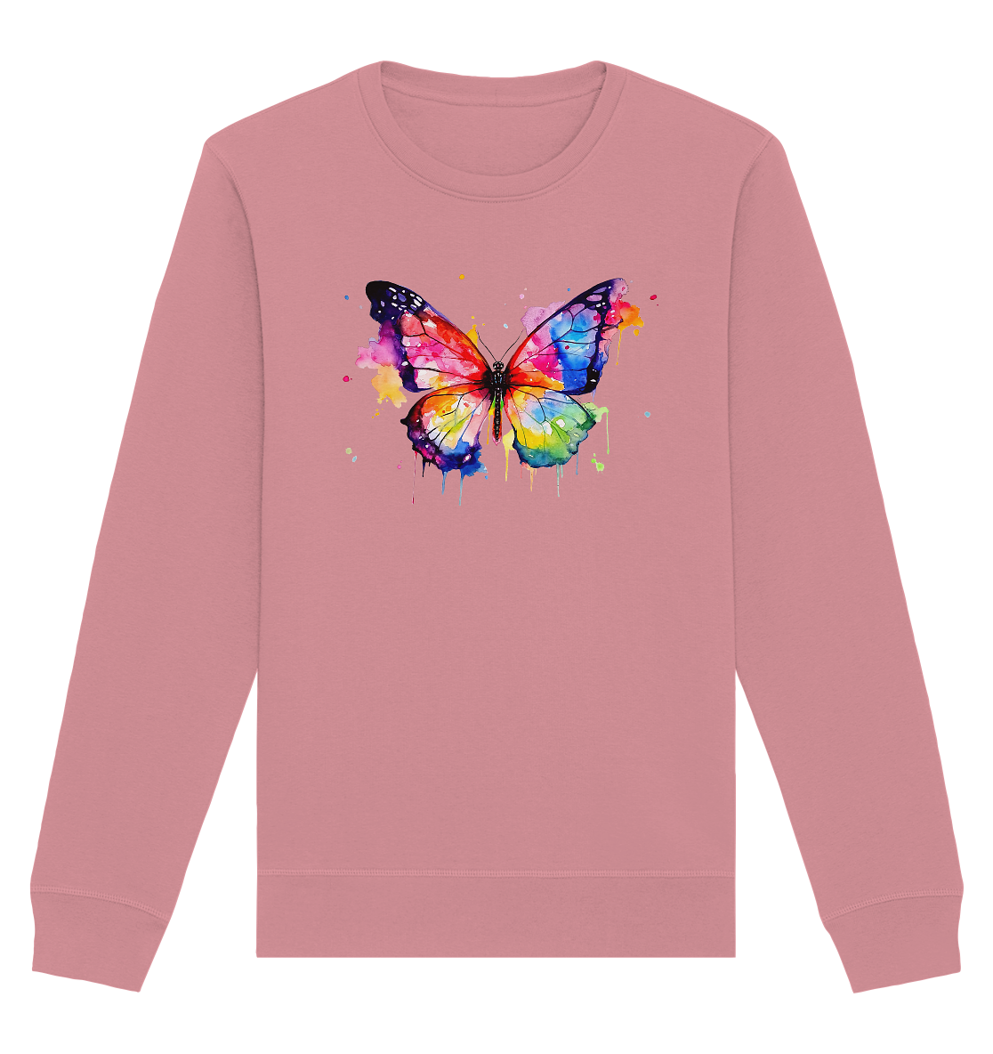 Motiv farbenfroher Schmetterling - Organic Basic Unisex Sweatshirt