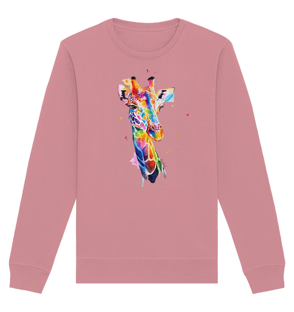 Motiv farbenfrohe Giraffe - Organic Basic Unisex Sweatshirt