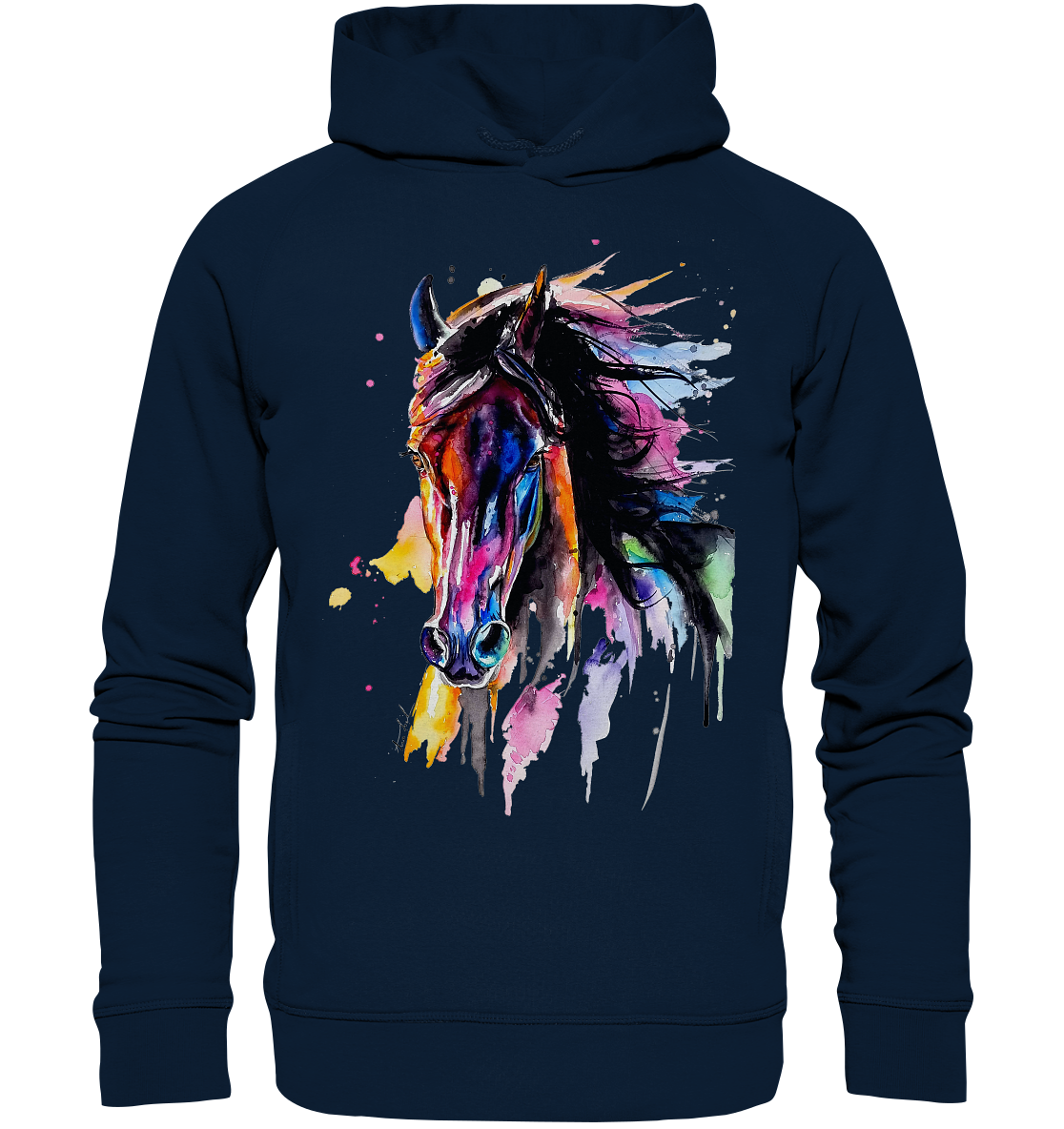 Schwarzes Pferd - Organic Fashion Hoodie