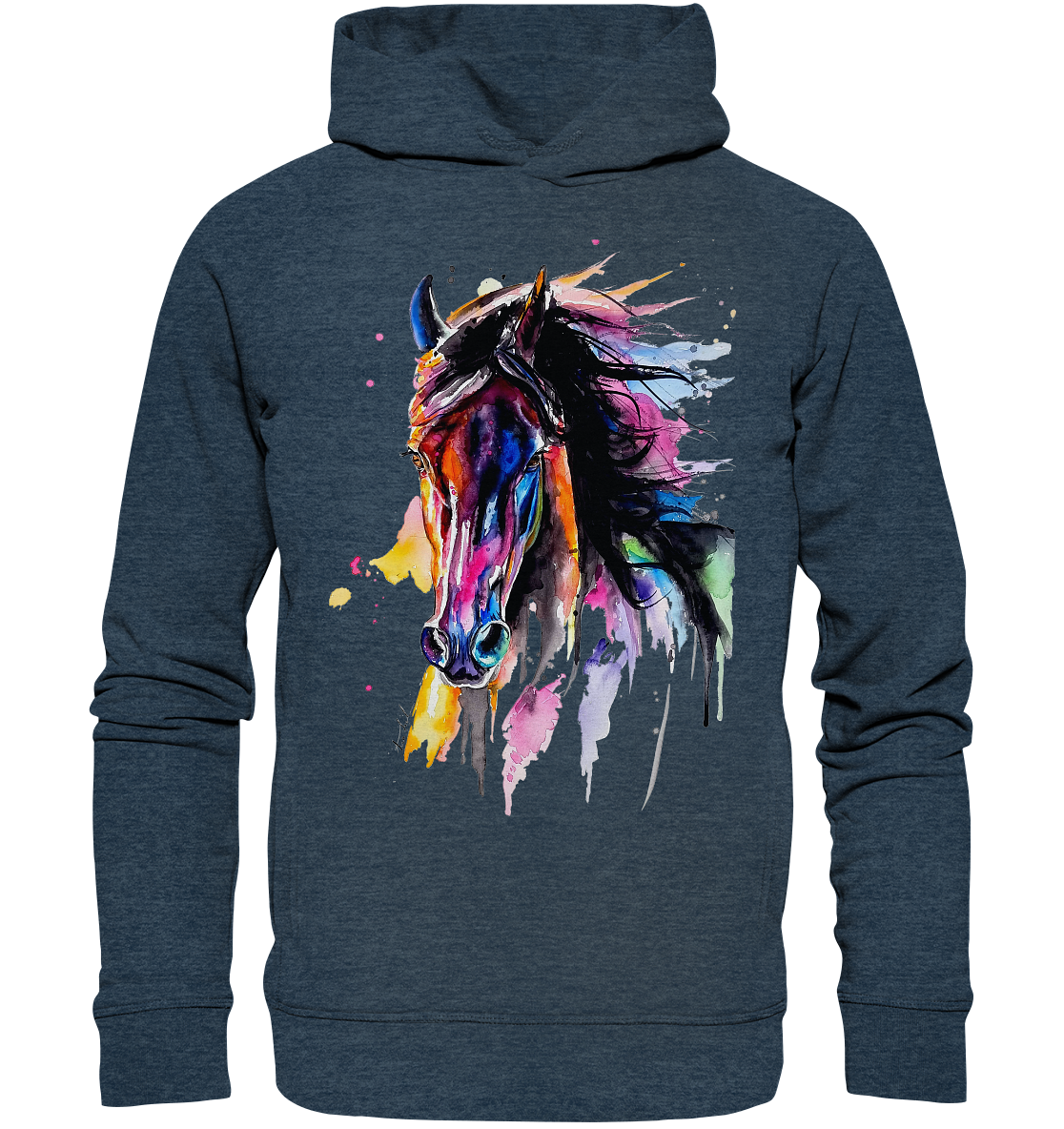 Schwarzes Pferd - Organic Fashion Hoodie