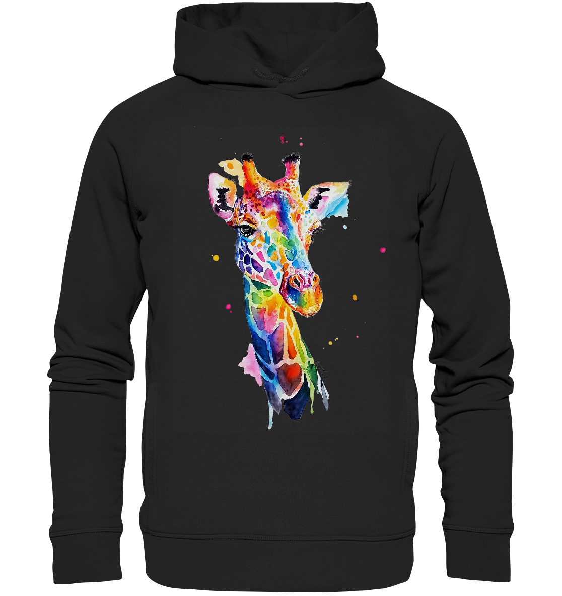 Motiv farbenfrohe Giraffe - Organic Fashion Hoodie