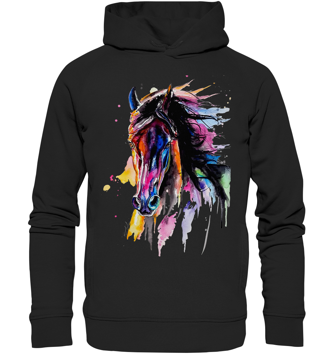 Schwarzes Pferd - Organic Fashion Hoodie