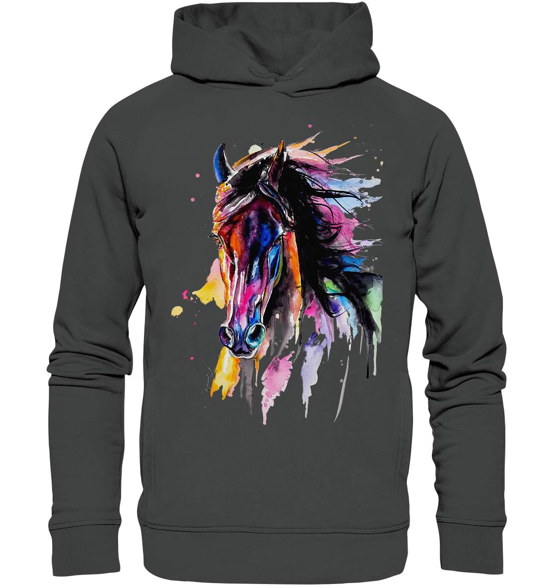 Schwarzes Pferd - Organic Fashion Hoodie