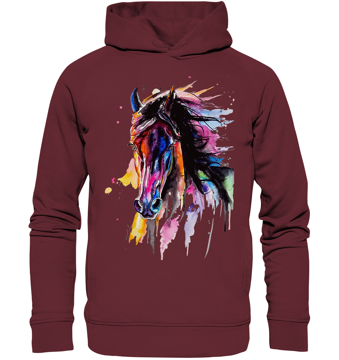 Schwarzes Pferd - Organic Fashion Hoodie