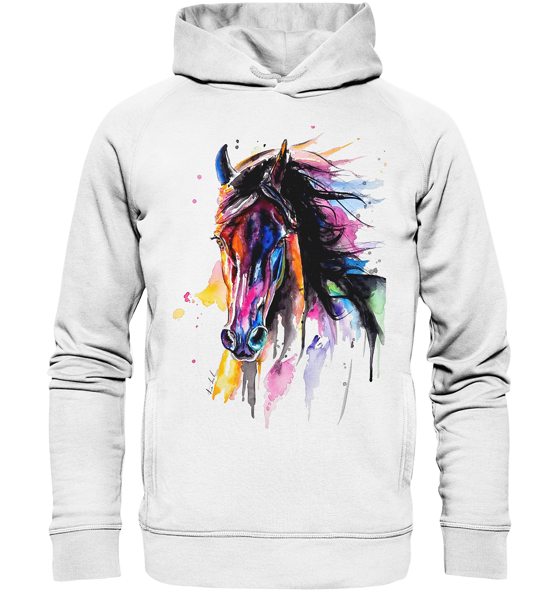 Schwarzes Pferd - Organic Fashion Hoodie