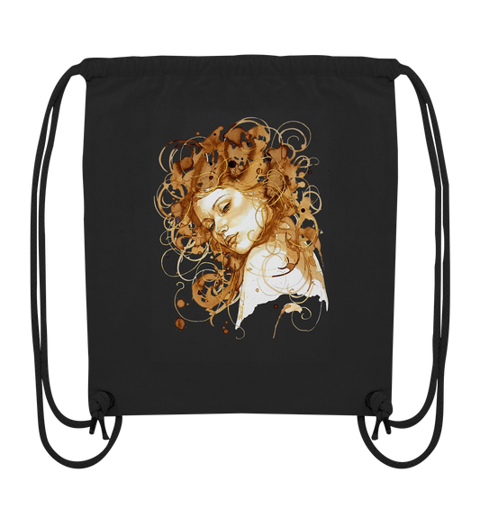 Kaffeemotiv Portrait mit goldenen Haaren - Organic Gym-Bag