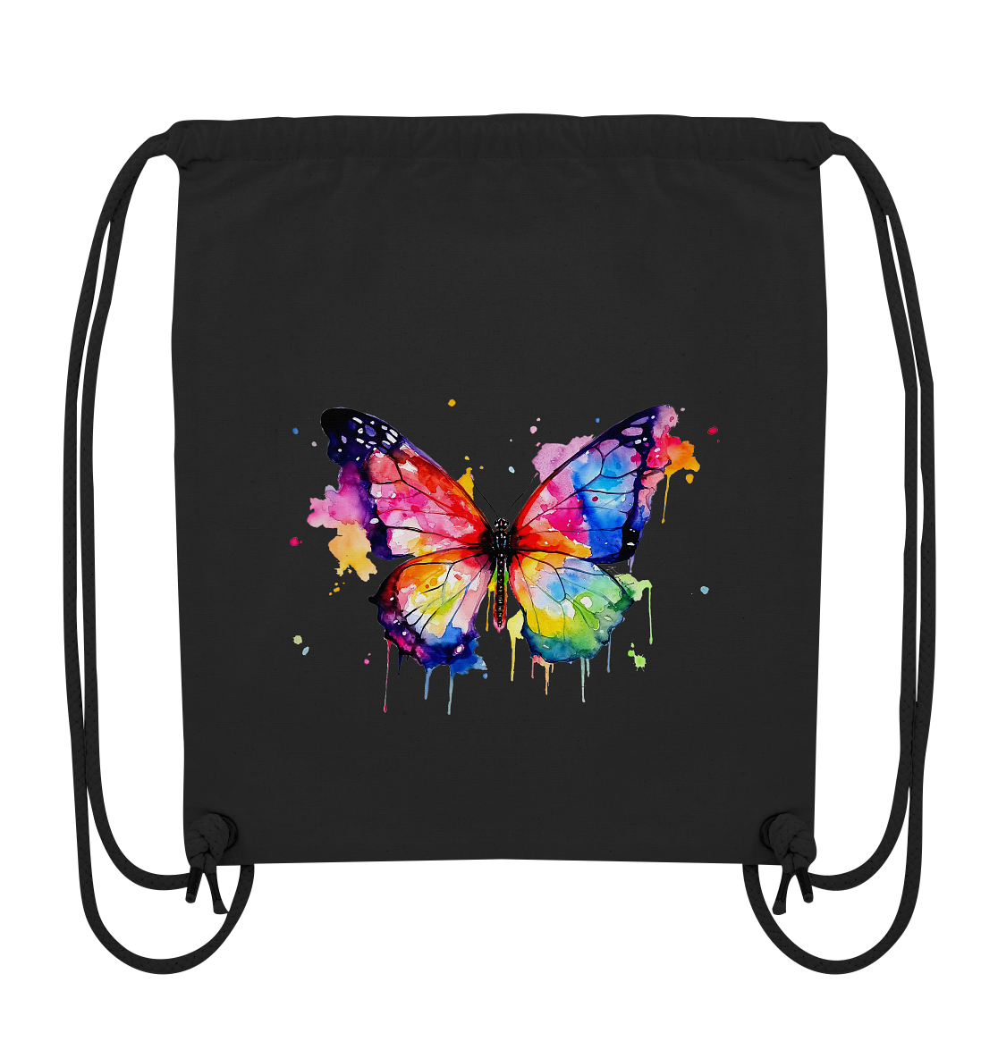 Motiv farbenfroher Schmetterling - Organic Gym-Bag