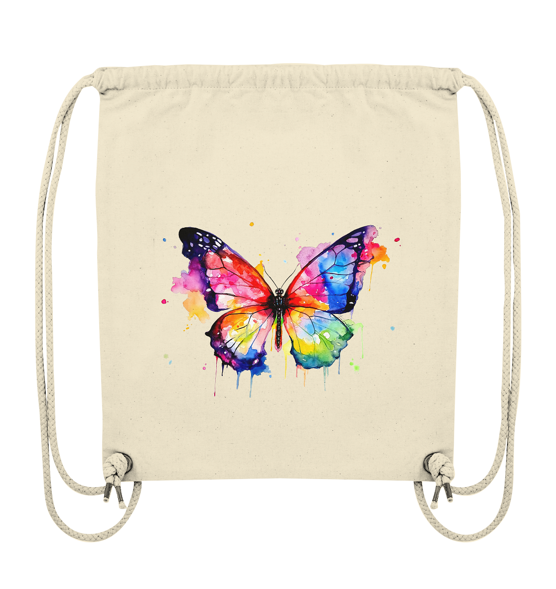 Motiv farbenfroher Schmetterling - Organic Gym-Bag