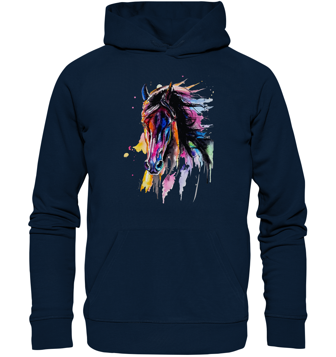 Schwarzes Pferd - Organic Hoodie