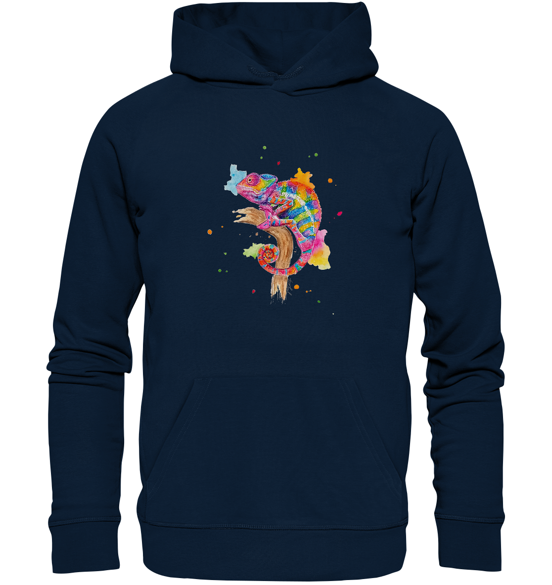 Buntes Chamäleon  - Organic Hoodie