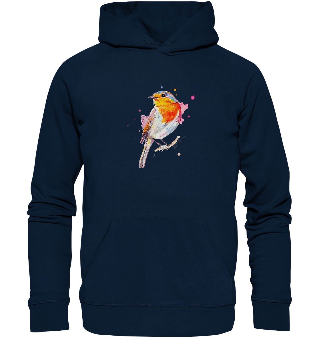 Buntes Rotkehlchen - Organic Hoodie