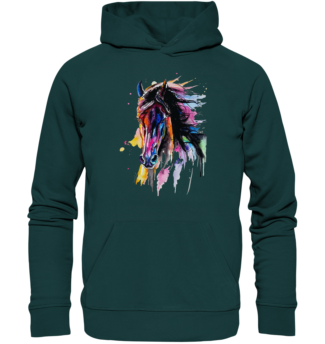 Schwarzes Pferd - Organic Hoodie