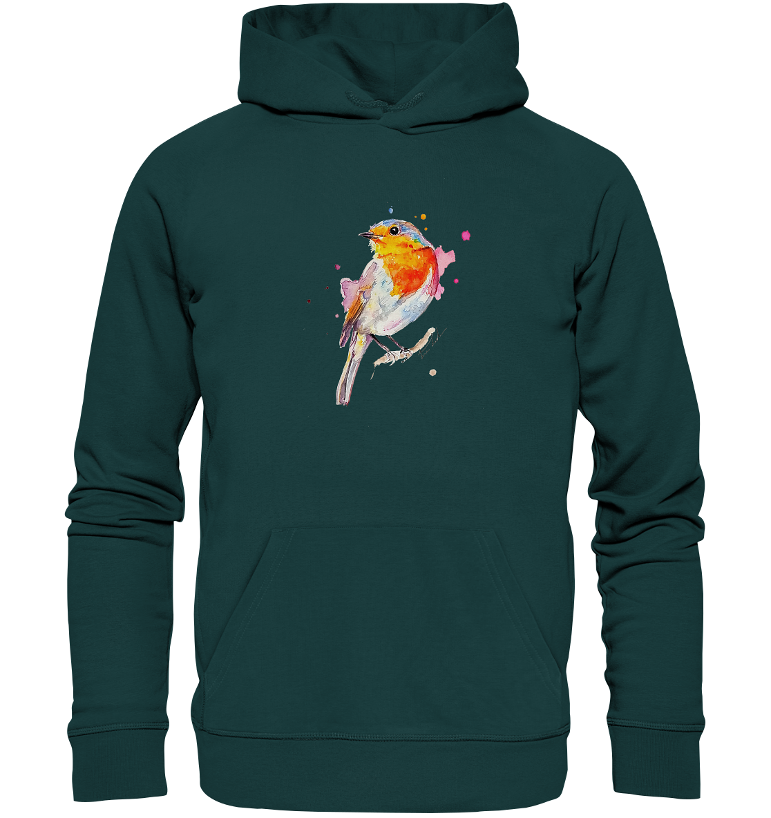 Buntes Rotkehlchen - Organic Hoodie